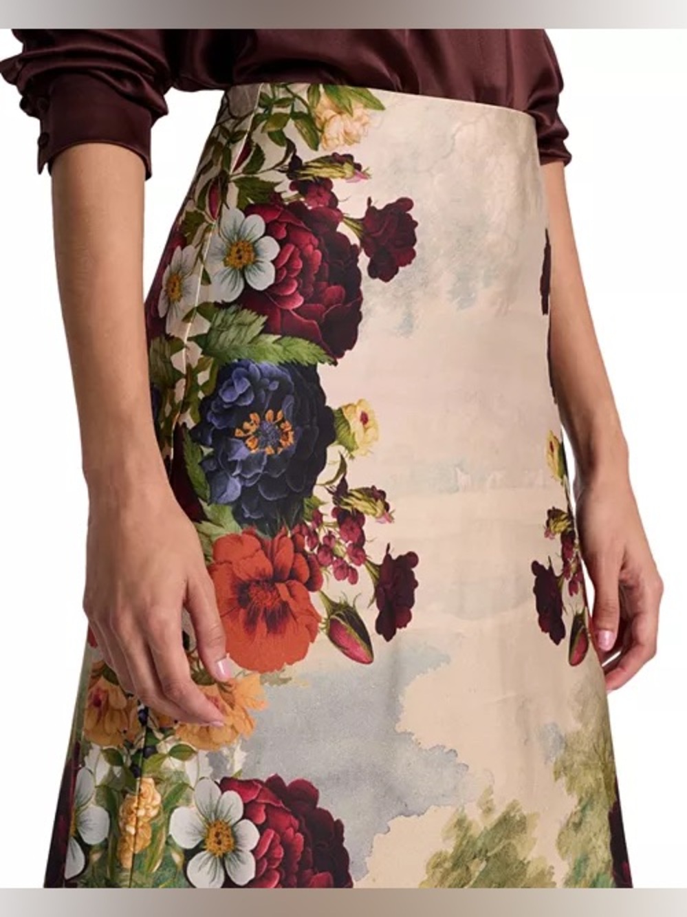 Alice + Olivia Maeve Slip Skirt in Forbidden Forest, Size 2 - Picture 4 of 14